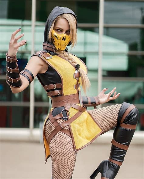 Scorpion Girl Cosplay Mortal Kombat Costumes Cosplay Woman Mortal Kombat Halloween Costume