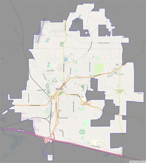 Map Of Minden City Louisiana
