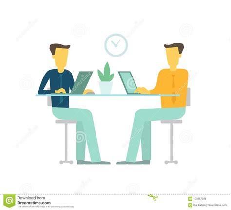 Two People Working Together Clipart Digitalpictures