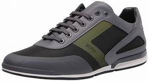 Boss By Hugo Boss Mens Sneaker In Stone Grey Black Olive Green Black