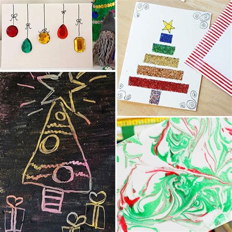 25 Diy Christmas Cards Crafts For Kids To Make Preschool And School Age
