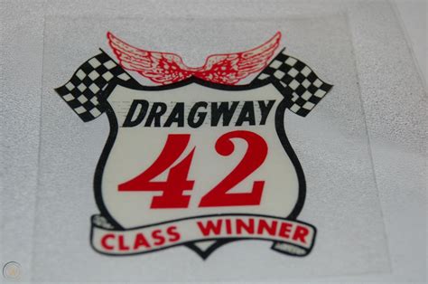 Vintage Drag Racing Decal Dragway 42 1754429339