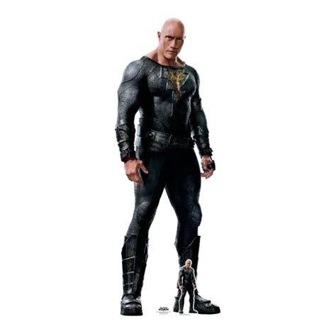 Black Adam Side Pose Lifesize Cardboard Cutout Official Dwayne Johnson