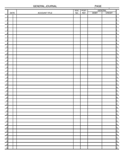 Printable Blank Columns Templates Master Schedule Baking Conversions