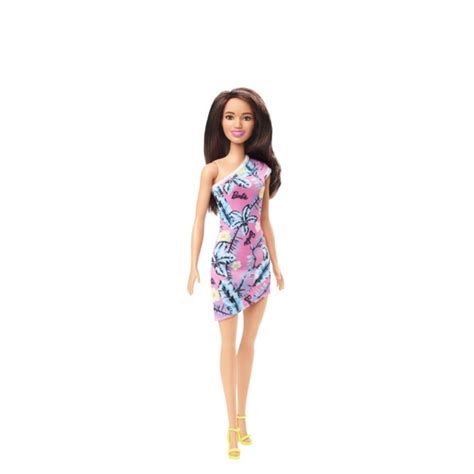 Barbie Doll Flower Dresses Pink Dress And Blackhair Doll Gbk92