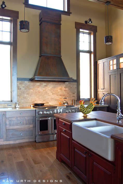They let you pick one that fits your kitchen the most. Raw Urth's Creede steel range hood in our Rustic Iron ...