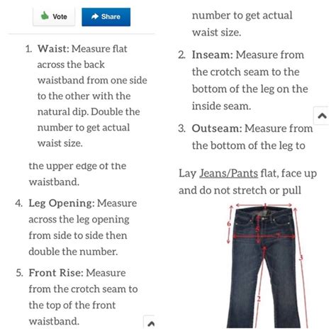 Jeans Part 2 Rise Measurements Below Poshmark