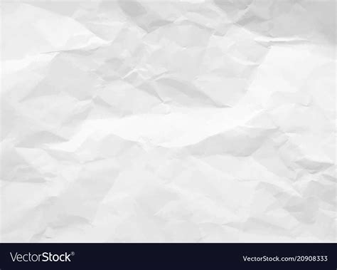 Crumpled Paper Texture White Battered Paper Vector Image