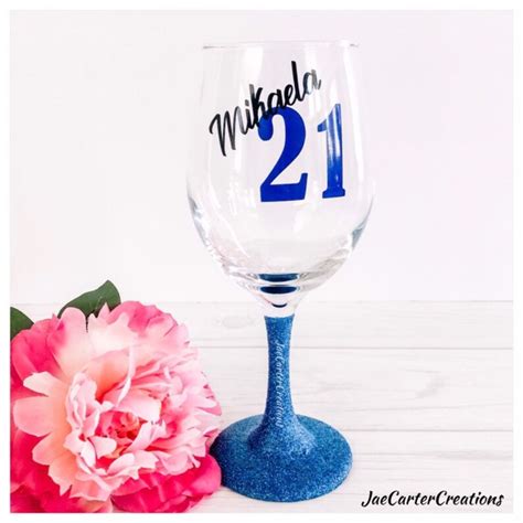 21st Birthday Wine Glass Personalized 21st Birthday Wines Etsy
