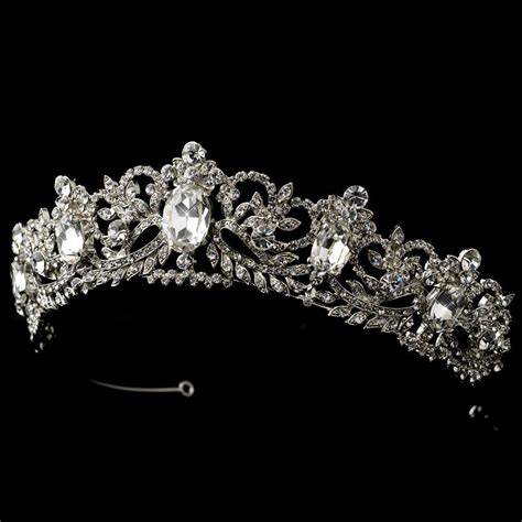 ornate antique silver wedding and quinceanera tiara crystal tiaras crystal wedding tiaras
