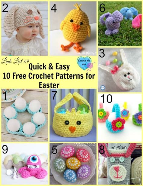 Quick And Easy 10 Free Crochet Patterns For Easter Easter Crochet Free