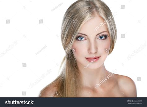 Closeup Portrait Sexy Whiteheaded Young Woman Stock Photo 155335877