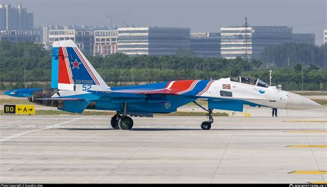 52 Russian Federation Air Force Sukhoi Su 35s Photo By Brandon Chen