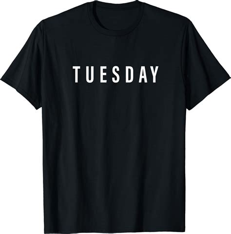 Days of The Week Shirts Tuesday Minimalists T-Shirt - Walmart.com