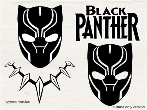 Black Panther Svg Black Panther Cutfiles Bundle Eps Dxf Png Etsy