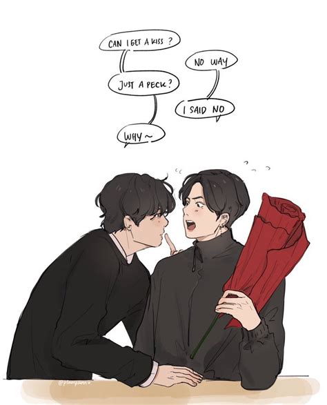 Taekook Kissing Fan Art