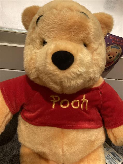 I Won An Older Winnie The Pooh Build A Bear On Ebay And I Love His Tag Fur And Everything R