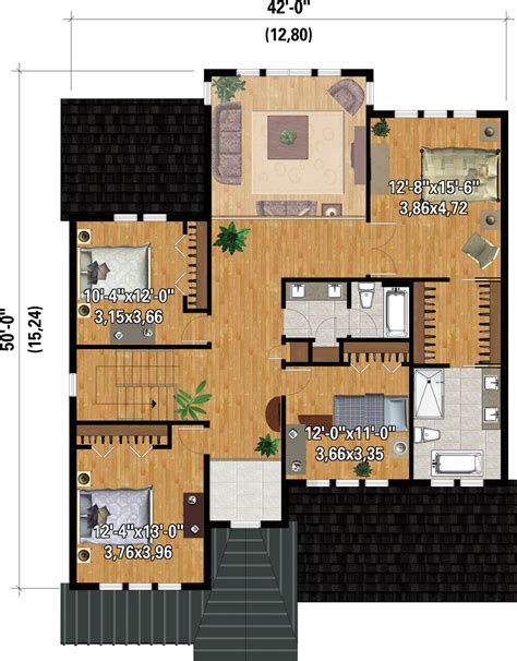 Farmhouse Style House Plan 4 Beds 2 Baths 2739 Sqft Plan 25 4953