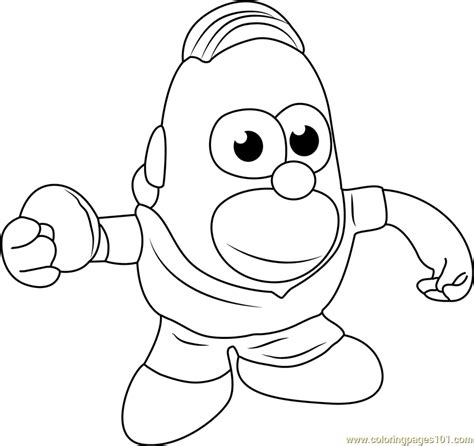All rights belong to their respective owners. Mr. Potato Head Homer Coloring Page - Free Mister Potato ...