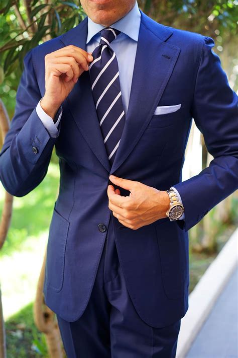 Navy Blue Pencil Stripe Tie Mens Tie Ties Neckties In Best