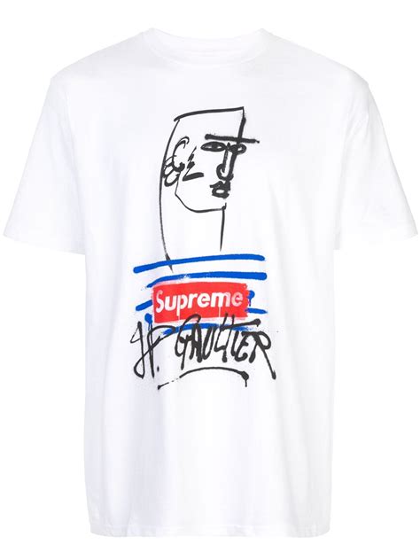 Supreme Jean Paul Gaultier T Shirt In White Modesens Supreme