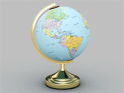 Earth Globe 3d Model 3ds Max Files Free Download Cadnav