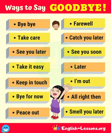 Funny Ways To Say Goodbye English Phrases Learn English Words