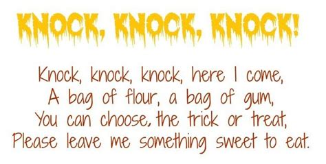 Trick Or Treat Poems For Adults Halloween Poems