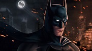 Batman In Fire Sparkle Background With Batman Logo 4K HD Batman ...
