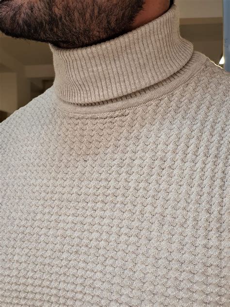 Turtleneck Sweater Mens Turtleneck Knitwear Fitted Turtleneck