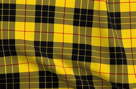 Yellow And Black Plaid Fabric Macleod Plaid By Etsy Plaid Fabric