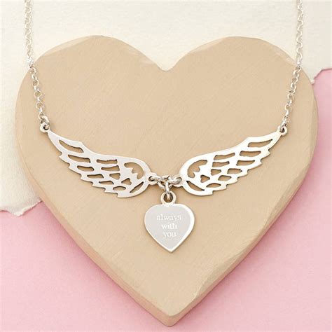 Always With You Guardian Angel Wing Necklace By Tales From The Earth