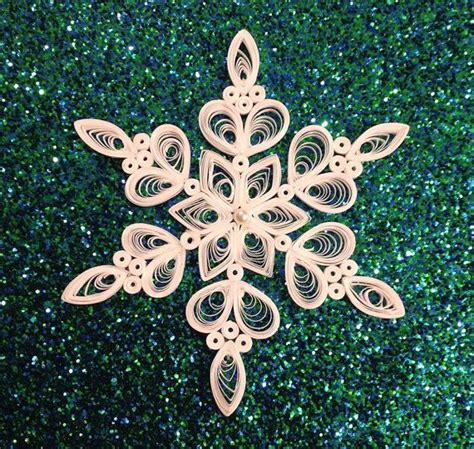 Quilled Paper Snowflake Paper Filigree Quilled Snowflakes Etsy