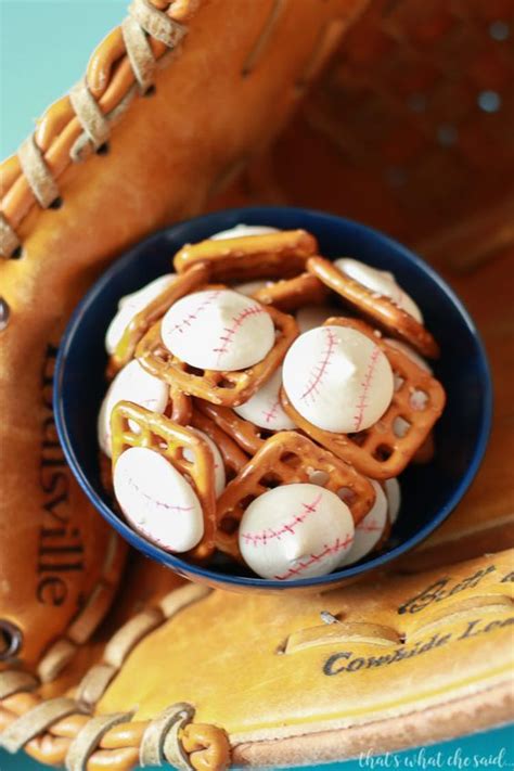 Baseball Pretzel Bites Recipe Entertaining Recipes Snacks Pretzel