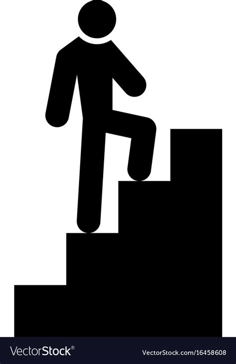 A Man Climbing Stairs Royalty Free Vector Image