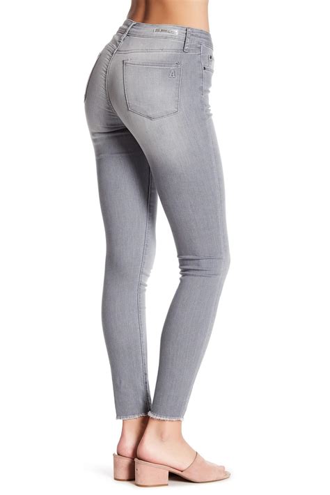 Articles Of Society Denim Sarah Solid Skinny Jeans In Gray Lyst