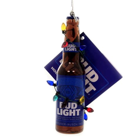 Holiday Ornaments Bud Light Bottle W Bulbs Ornament St Louis Beer