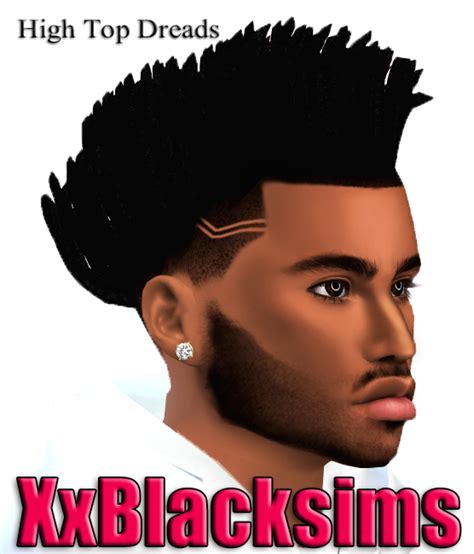 Dreads High Top Fade Sims 4 Black Hair Sims Hair Mens Hairstyles