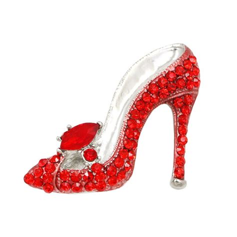New Arrival Crystal High Heel Shoes Brooches For Women Lady Girls Wedding Bridal Party Fashion