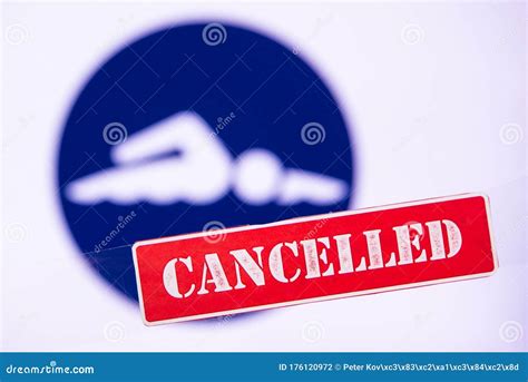 Cancelled Swimming Qualification Sport Event Due Coronavirus Covid 19