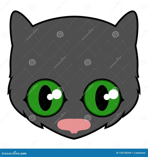 Isolated Cute Black Cat Avatar Stock Vector Illustration Of Isolated