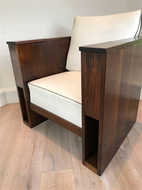 Pair Of Art Deco Mahogany Club Chairs For Sale At 1stdibs