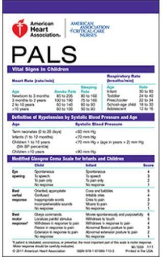 Pals Pocket Reference Card By American Heart Association Staff 2011