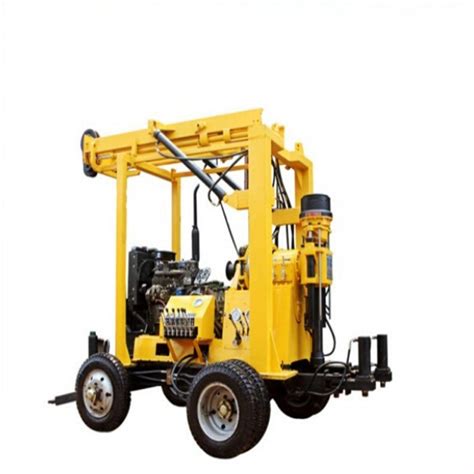 Portable water well drilling rig. China Tralier Type Portable Water Bore Well Drilling ...