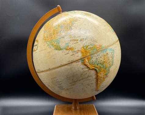 Vintage Globemaster 12 Inch Globe By Replogle Globes Usa Sepia Etsy
