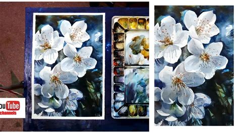 How To Paint Watercolor Flowers Painting Floral By Achintya Hazra