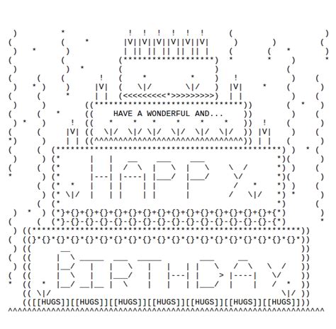 Ultimate images for facebook status, whatsapp and instagram. Happy Birthday ASCII Text Art | Ascii art, Cool text ...
