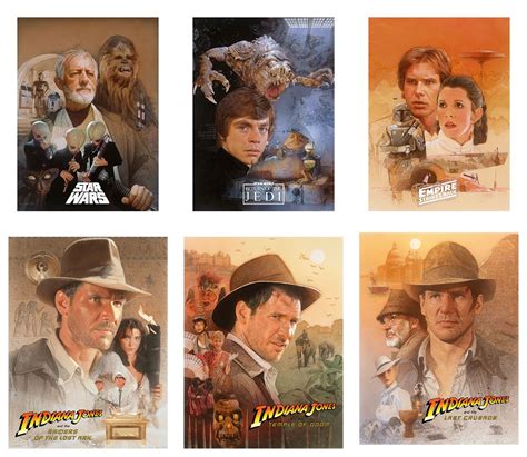 Star Wars And Indiana Jones Trilogies By Eric Elia Poster Pirate