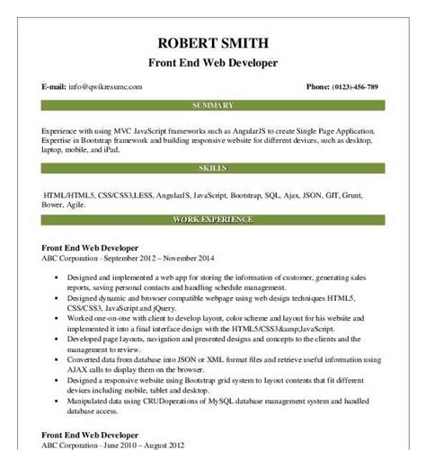 We did not find results for: Sample Resume Of Front End Developer For Freshers - Front ...