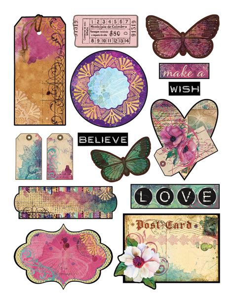 Pin By Linda Sutton On Tags And Stickers Scrapbook Printables
